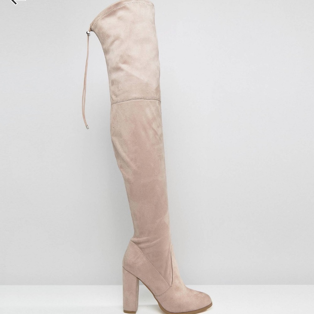 Over the knee stretch suede boots​